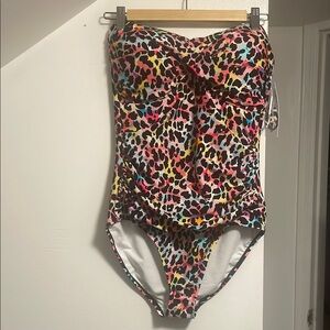 Anne Cole Pink and Yellow Bikini Swimwear